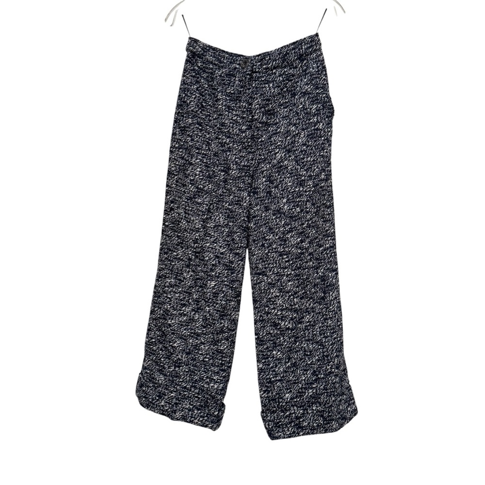 Chanel Navy & Ivory Tweed Wide-Leg Pants – Size: FR 34 | US Size 2 (XS)